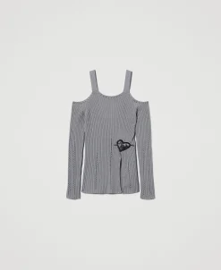 Pullover Aus Treeblend-Garn Mit Brosche