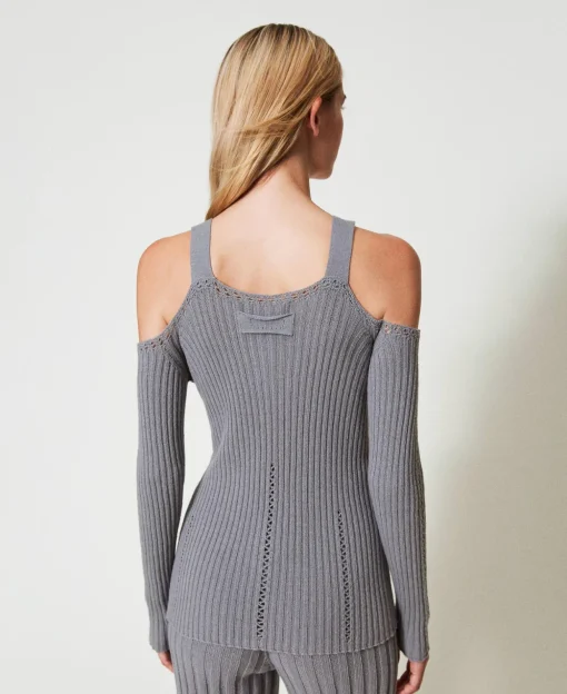 Pullover Aus Treeblend-Garn Mit Brosche