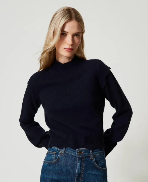 Pullover Aus Wolle Und Kaschmir Mit Wellenrändern
