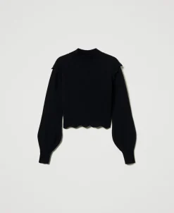 Pullover Aus Wolle Und Kaschmir Mit Wellenrändern