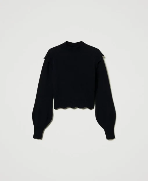 Pullover Aus Wolle Und Kaschmir Mit Wellenrändern