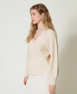 Pullover Aus Wolle Und Kaschmir Mit Rippenmuster