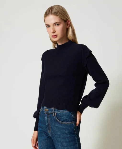 Pullover Aus Wolle Und Kaschmir Mit Wellenrändern