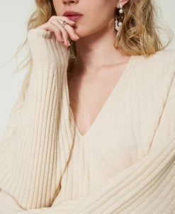 Pullover Aus Wolle Und Kaschmir Mit Rippenmuster