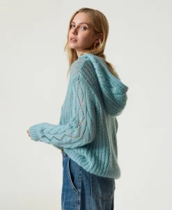Pullover Aus Wolle Und Mohair Mit Kapuze