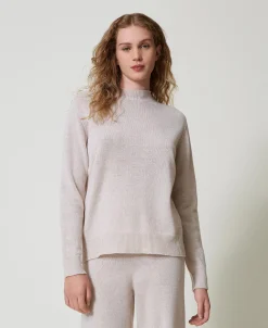 Pullover Aus Wolle-Lurex-Mischung