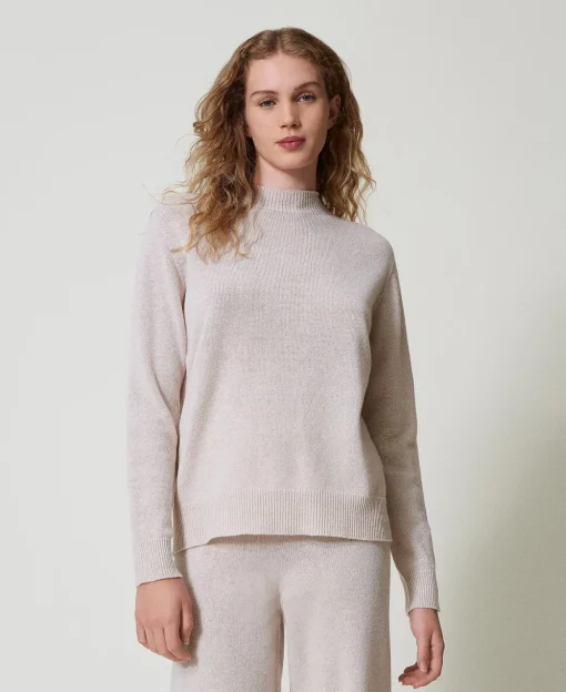 Pullover Aus Wolle-Lurex-Mischung