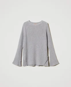 Pullover Aus Wolle-Lurex-Mischung