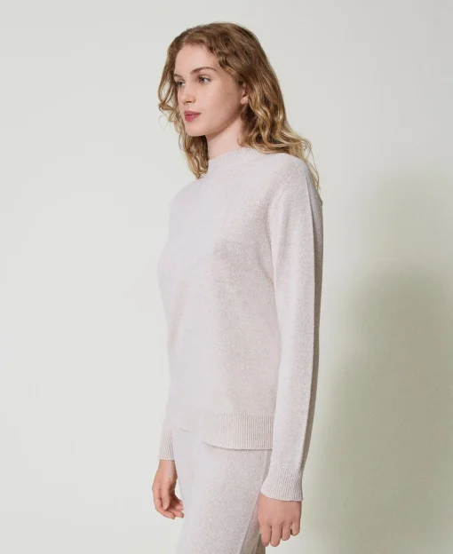 Pullover Aus Wolle-Lurex-Mischung
