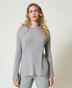 Pullover Aus Wolle-Lurex-Mischung