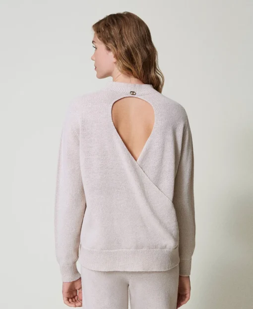 Pullover Aus Wolle-Lurex-Mischung