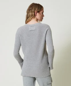 Pullover Aus Wolle-Lurex-Mischung
