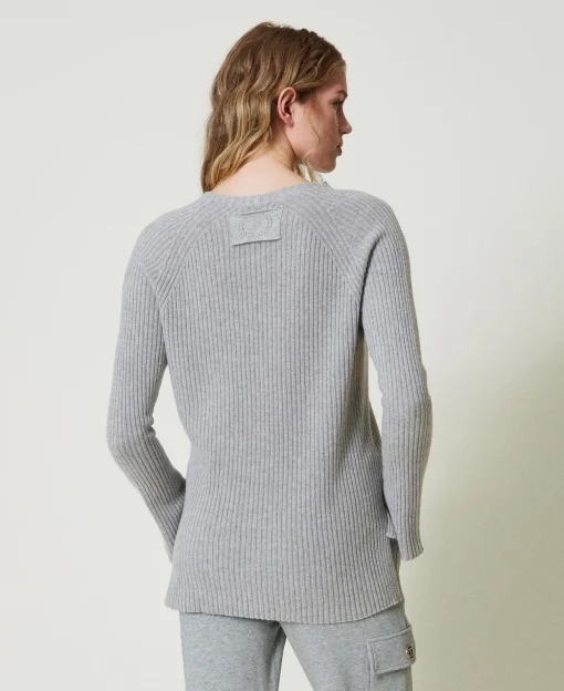 Pullover Aus Wolle-Lurex-Mischung
