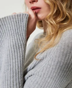 Pullover Aus Wolle-Lurex-Mischung
