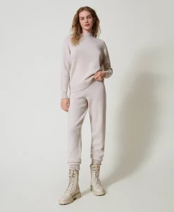 Pullover Aus Wolle-Lurex-Mischung