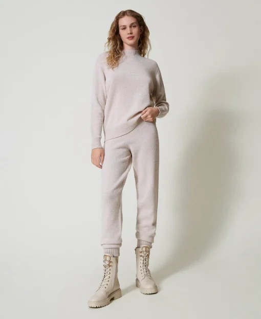 Pullover Aus Wolle-Lurex-Mischung