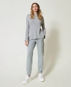 Pullover Aus Wolle-Lurex-Mischung