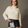 Pullover Aus Wollmischung Mit Mustermix