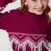 Pullover Aus Wollmischung Mit Fransen