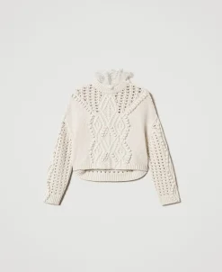 Pullover Aus Wollmischung Mit Mustermix