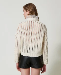 Pullover Aus Wollmischung Mit Mustermix