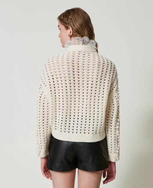 Pullover Aus Wollmischung Mit Mustermix