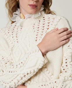 Pullover Aus Wollmischung Mit Mustermix