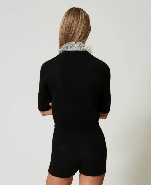 Pullover „Charlotte“ Aus Mohairmischung Mit Spitze