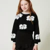 Pullover Mit Blumenintarsien