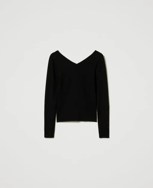 Pullover Mit Strass Im Dégradé