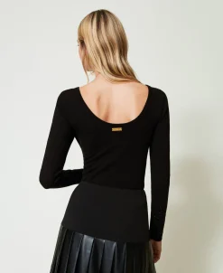 Pullover Mit Strass Im Dégradé