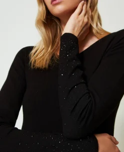 Pullover Mit Strass Im Dégradé