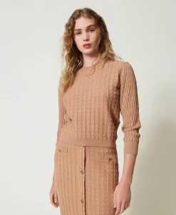 Pullover Mit Strickmustermix