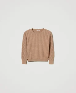 Pullover Mit Strickmustermix