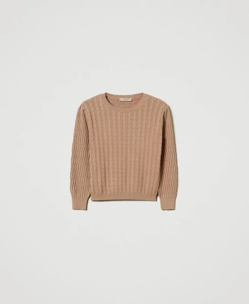 Pullover Mit Strickmustermix