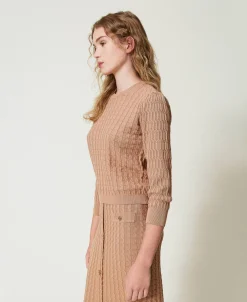 Pullover Mit Strickmustermix