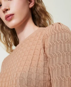 Pullover Mit Strickmustermix