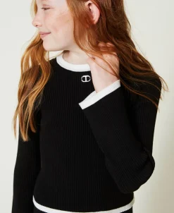 Pullover Und Weite Hose Mit Rippenmuster