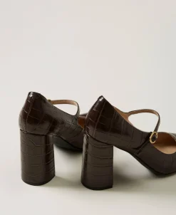 Pumps Mit Krokoprägung