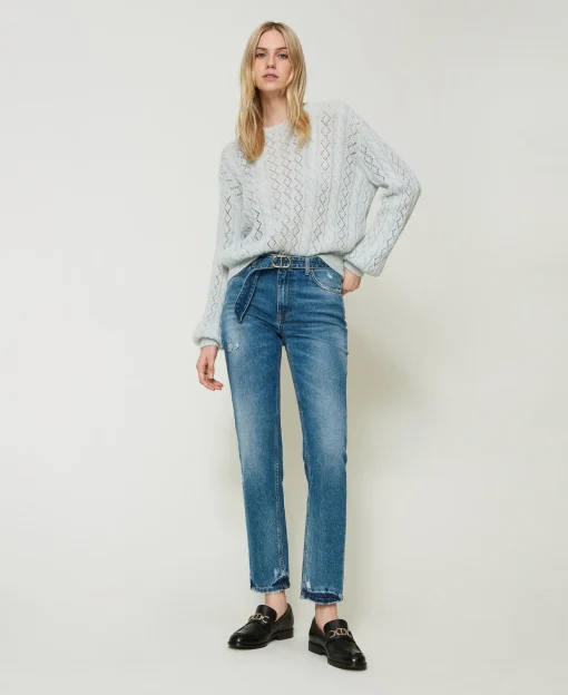 Regular-Fit-Jeans Mit Gürtel