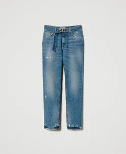 Regular-Fit-Jeans Mit Gürtel