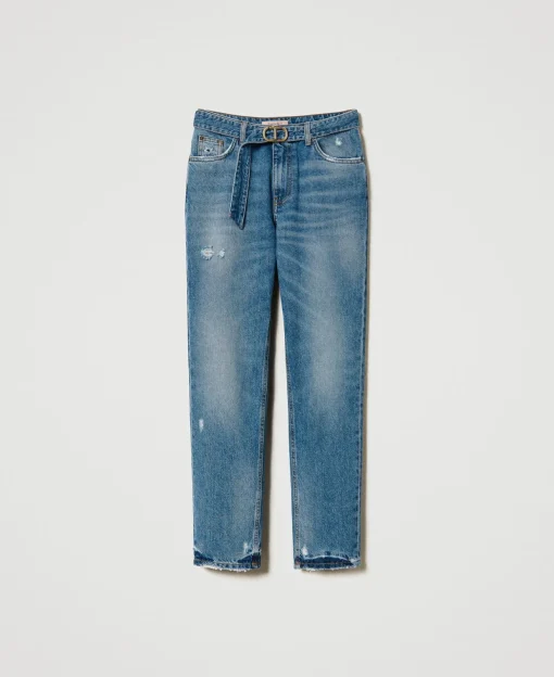Regular-Fit-Jeans Mit Gürtel