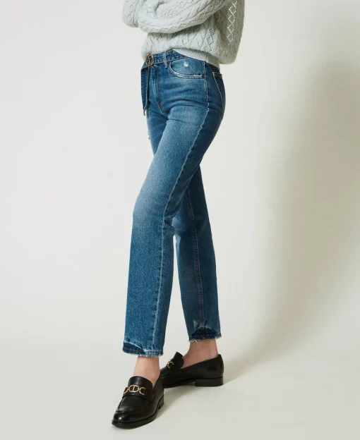 Regular-Fit-Jeans Mit Gürtel