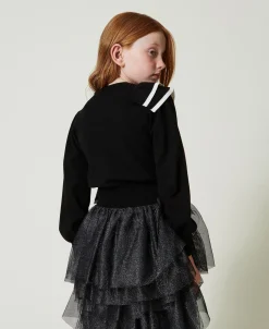 Regular-Fit-Pullover Mit Doppelvolant