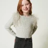 Regular-Fit-Pullover Mit Tüllvolants