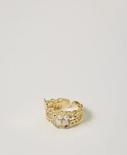 Ring Mit Perlen Und Oval T