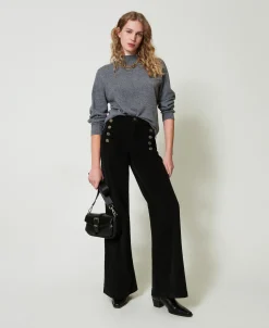Samthose Mit Knöpfen
