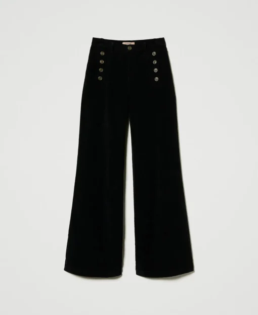 Samthose Mit Knöpfen