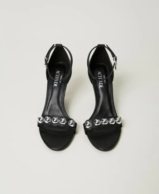 Sandalette Mit Nieten