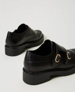 Schuhe Aus Leder Mit Riemchen